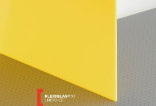 Extrudované plexisklo XT farebné   (hrúbka: 3 mm, farba: žltá, kód farby: 1N870, šírka: 2050 mm, dĺžka: 3050 mm)  