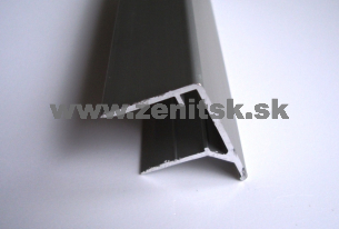 Ukončovací F profil na hrúbku 20mm z hliníku   (farba: prírodný hliník, dĺžka: 2100 mm)  