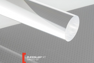 Guľatá tyč Plexiglas XT   (priemer: 40 mm, farba: číra, kód farby: 0A070, dĺžka: 2000 mm)  