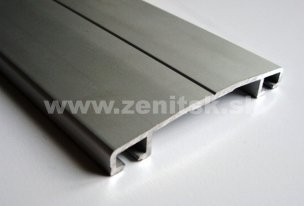 Krycia oblá hliníková lišta   (farba: elox strieborný, šírka: 60 mm, dĺžka: 5000 mm)  