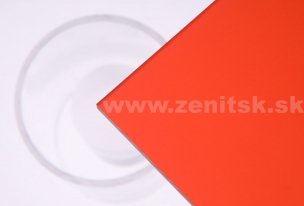 Pieskované plexisklo Plexiglas Satinice DC   (hrúbka: 6 mm, farba: červená, kód farby: 3C04 DC Strawberry, šírka: 2030 mm, dĺžka: 3050 mm)  