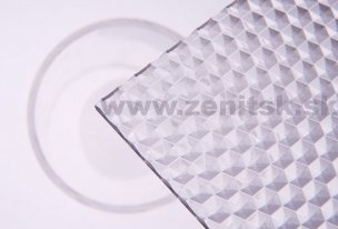 Plexisklo Plexiglas štruktúra W medové pláty   (hrúbka: 3 mm, farba: číra, kód farby: 0A000 W, šírka: 3050 mm, dĺžka: 1650 mm)  