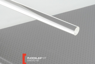 Guľatá tyč Plexiglas XT   (priemer: 8 mm, farba: číra, kód farby: 0A070, dĺžka: 2000 mm)  