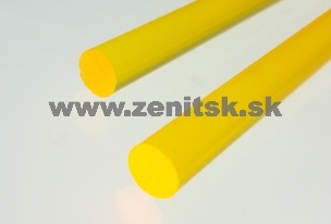 Plexi fluorescentná tyč   (priemer: 10 mm, farba: žltá, dĺžka: 1220 mm)  