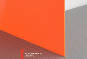 Extrudované plexisklo XT farebné   (hrúbka: 3 mm, farba: oranžová, kód farby: 2N170, šírka: 2050 mm, dĺžka: 3050 mm)  