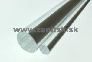 Guľatá Plexi tyč XT svetloodrazivá   (priemer: 10 mm, farba: číra, dĺžka: 2000 mm)  