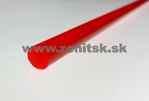 Plexi fluorescentná tyč   (priemer: 10 mm, farba: červená, dĺžka: 1220 mm)  