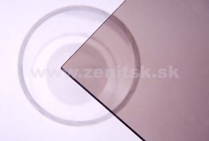 Exolon mono 2UV - plný polykarbonát s obojstranným UV filtrom (predtým Makrolon)   (hrúbka: 6 mm, farba: bronz, šírka: 2050 mm, dĺžka: 3050 mm)  