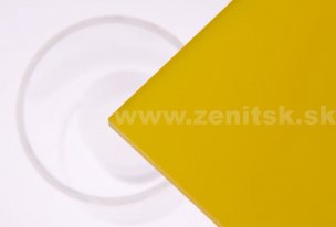 Pieskované plexisklo Plexiglas Satinice DC   (hrúbka: 6 mm, farba: žltá, kód farby: 1H17 DC Sunshinte, šírka: 2030 mm, dĺžka: 3050 mm)  