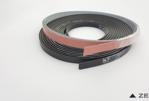 Magnetický + oceľový pásik pre magnetický obojstranný LGP pásik   (farba: čierna, dĺžka: 1000 mm)  