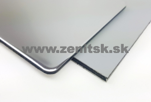 Kompozitný panel Zenit BOND   (hrúbka: 3 mm, hrúbka plechu: 0,3 mm, farba: strieborná zrkadlo / primer (základný nástrek), šírka: 1220 mm, dĺžka: 3050 mm)  