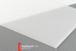 Plexisklo Plexiglas LED (nasvietenie plochou)   (hrúbka: 3 mm, farba: biela, kód farby: WH14, šírka: 2030 mm, dĺžka: 3050 mm, výrobná technológia: Liate)  