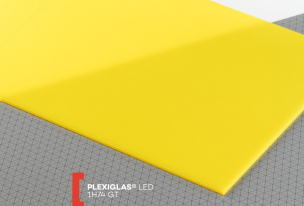 Plexisklo Plexiglas LED (nasvietenie plochou)   (hrúbka: 3 mm, farba: žltá, kód farby: 1H74, šírka: 2030 mm, dĺžka: 3050 mm, výrobná technológia: Liate)  