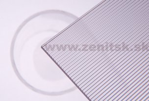 Plexisklo Plexiglas štruktúra R rebro   (hrúbka: 3 mm, farba: číra, kód farby: 0A000 R, šírka: 3050 mm, dĺžka: 1650 mm)  