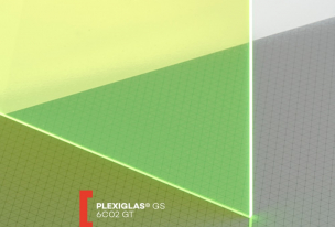 Plexisklo Plexiglas Fluorescent   (hrúbka: 3 mm, farba: zelená, kód farby: 6C02, šírka: 2030 mm, dĺžka: 3050 mm)  