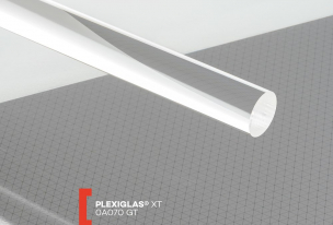 Guľatá tyč Plexiglas XT   (priemer: 20 mm, farba: číra, kód farby: 0A070, dĺžka: 2000 mm)  