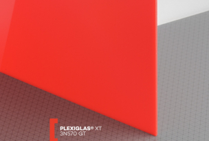Extrudované plexisklo XT farebné   (hrúbka: 3 mm, farba: červená, kód farby: 3N570, šírka: 2050 mm, dĺžka: 3050 mm)  