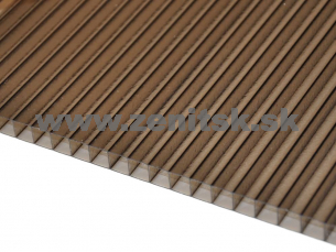 Komôrkový polykarbonát Frost 2/10 bronz   (šírka: 2100 mm, dĺžka komôrok: 2000 mm) 