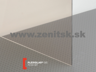 Hnedé (dymové) plexisklo Plexiglas GS 6mm 7C22 (priep. 56%)   (šírka: 2030 mm, dĺžka: 3050 mm) 