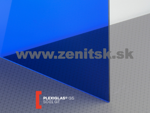 Modré plexisklo Plexiglas GS 3mm 5C01 (priep. 5%)