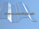 Trapézová polykarbonátová doska 76/18 číra hladká Macrolux 0,8mm...