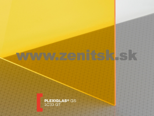 Žlté plexisklo Plexiglas GS 3mm 1C33 (priep. 63%)