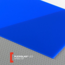 Plexisklo Plexiglas LED (nasvietenie plochou)  , 3 mm , modrá , 5H60 , 2030 mm , 3050 mm    , Liate