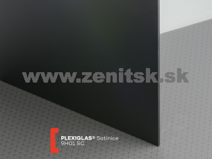 Pieskované plexisklo Plexiglas Satinice 3mm čierna 9H01 SC (black panther)