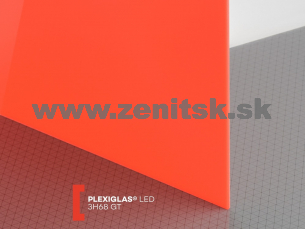 Červené plexisklo Plexiglas LED 3mm 3H68 nasvetľovacie