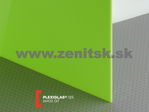 Zelené plexisklo Plexiglas GS 3mm 6H02 (priep. 12%)   (šírka: 1520 mm, dĺžka: 2030 mm) 