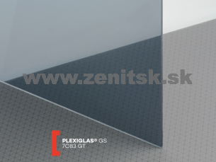 Šedé plexisklo Plexiglas GS 10mm 7C83 (priep. 21%)   (šírka: 2030 mm, dĺžka: 3050 mm) 