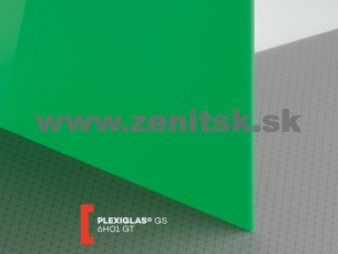 Zelené plexisklo Plexiglas GS 3mm 6H01 (priep. 7%)   (šírka: 1520 mm, dĺžka: 2030 mm) 