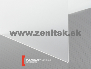 Pieskované plexisklo Plexiglas Satinice 8mm číra 0F00 SC (crystal)   (šírka: 1520 mm, dĺžka: 2030 mm) 