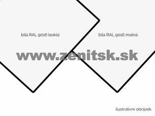 ACP BOND 3mm Al 0,21 biely lesk RAL9016 / biely mat RAL9016   (šírka: 1250 mm, dĺžka: 2550 mm) 