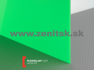 Nasvetľovacie zelené plexisklo Plexiglas LED 3mm 6H18   (šírka: 2030 mm, dĺžka: 3050 mm) 