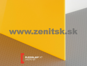 Žlté plexisklo Plexiglas XT 3mm 1N270 (priep. 17%)   (šírka: 2050 mm, dĺžka: 3050 mm) 