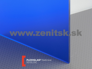 Pieskované plexisklo Plexiglas Satinice 6mm modrá 5C01 DC (sky blue)