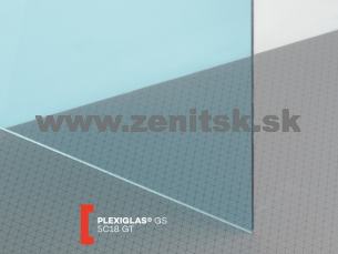 Modré plexisklo Plexiglas GS 5mm 5C18 (priep. 64%)   (šírka: 1520 mm, dĺžka: 2030 mm) 