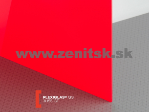 Červené plexisklo Plexiglas GS 3mm 3H55 (priep. 6%)   (šírka: 2030 mm, dĺžka: 3050 mm) 