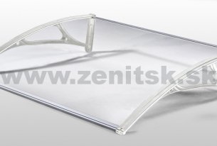 Striešky nad vchod Zenit Exclusive   (šírka: 1570 mm, dĺžka: 950 mm, farba konštrukcie: biela, farba výplne: číra)  