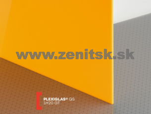 Žlté plexisklo Plexiglas GS 3mm 1H20 (priep. 15%)   (šírka: 2030 mm, dĺžka: 3050 mm) 