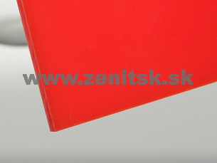 Červené plexisklo Plexiglas XT 3mm 3N670 (priep. 2%)   (šírka: 1520 mm, dĺžka: 2050 mm) 