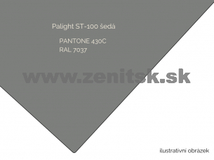 Pěněná PVC deska Palight 3mm šedá ST-100   (šírka: 1220 mm, dĺžka: 2440 mm) 