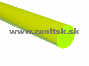 Guľatá plexi tyč fluorescentná 10mm zelená