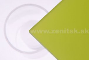 Pieskované plexisklo Plexiglas Satinice DC   (hrúbka: 6 mm, farba: zelená, kód farby: 6H07 DC Kiwi, šírka: 2030 mm, dĺžka: 3050 mm)  