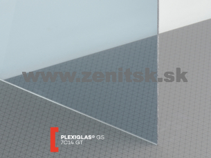 Šedé plexisklo Plexiglas GS 4mm 7C14 (priep. 49%)