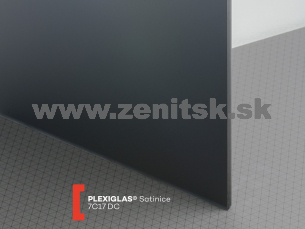 Pieskované plexisklo Plexiglas Satinice 6mm čierna 7C17 DC (carbon)   (šírka: 1520 mm, dĺžka: 2030 mm) 