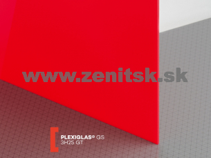 Červené plexisklo Plexiglas GS 5mm 3H25 (priep. 4%)   (šírka: 1520 mm, dĺžka: 2030 mm) 