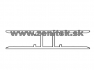 Spojovací H profil pre hr. 10 mm z hliníku strieborný elox...
