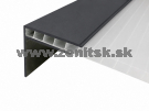 Predĺžený F profil na hr. 6mm z hliníku antracit (šedý) <br/><span...